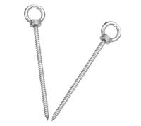 sourcing map M6x120mm Eye Hooks 5.9x1x1.1 Inch 304 Stainless Steel Eye Bolts Hammock Hooks for Screw Eyes Hanging Swing, Yoga Hammock Stand, Pack of 2