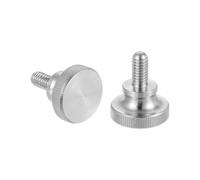 sourcing map M6x12mm Knurled Thumb Screws, 304 Stainless Steel Diamond Head Thumb Screws Metric Knurled Head Bolts with Shoulder Grip Knobs Hand Tighten Thread Fasteners, 20mm Dia. 2 Pcs