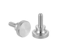 sourcing map M6x14mm Knurled Thumb Screws, 304 Stainless Steel Diamond Head Thumb Screws Metric Knurled Head Bolts with Shoulder Grip Knobs Hand Tighten Thread Fasteners, 20mm Dia. 2 Pcs