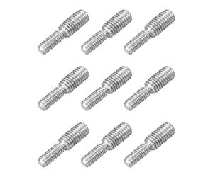 sourcing map M6x15mm to M8x15mm Double End Threaded Stud Screw Bolt, 9Pcs 304 Stainless Steel Thread Reducer Adapter for Furniture Machinery Assembly Fastener