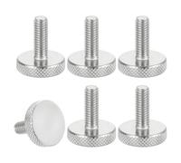 sourcing map M6x16mm Knurled Thumb Screws 304 Stainless Steel 20mm D 6 Pcs