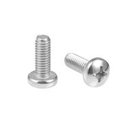 sourcing map M6x16mm Machine Screws Pan Phillips Cross Head Screw 304 Stainless Steel Fasteners Bolts 10Pcs