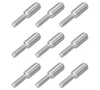 sourcing map M6x20mm to M10x20mm Double End Threaded Stud Screw Bolt, 9Pcs 304 Stainless Steel Thread Reducer Adapter for Furniture Machinery Assembly Fastener