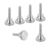 sourcing map M6x25mm Knurled Thumb Screws, 304 Stainless Steel Diamond Head Thumb Screws Metric Knurled Head Bolts with Shoulder Grip Knobs Hand Tighten Thread Fasteners, 20mm Dia. 6 Pcs