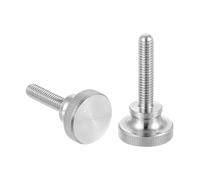 sourcing map M6x30mm Knurled Thumb Screws, 304 Stainless Steel Diamond Head Thumb Screws Metric Knurled Head Bolts with Shoulder Grip Knobs Hand Tighten Thread Fasteners, 20mm Dia. 2 Pcs