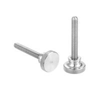 sourcing map M6x40mm Knurled Thumb Screws, 304 Stainless Steel Diamond Head Thumb Screws Metric Knurled Head Bolts with Shoulder Grip Knobs Hand Tighten Thread Fasteners, 20mm Dia. 2 Pcs