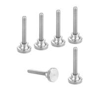 sourcing map M6x40mm Knurled Thumb Screws, 304 Stainless Steel Diamond Head Thumb Screws Metric Knurled Head Bolts with Shoulder Grip Knobs Hand Tighten Thread Fasteners, 20mm Dia. 6 Pcs