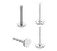 sourcing map M6x40mm Knurled Thumb Screws, 304 Stainless Steel Flat Head Thumb Screws Metric Diamond Knurled Head Bolts Grip Knobs Hand Tighten Thread Fasteners, 20mm Dia. 4 Pcs