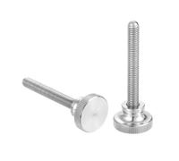 sourcing map M6x45mm Knurled Thumb Screws, 304 Stainless Steel Diamond Head Thumb Screws Metric Knurled Head Bolts with Shoulder Grip Knobs Hand Tighten Thread Fasteners, 20mm Dia. 2 Pcs