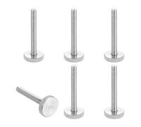 sourcing map M6x50mm Knurled Thumb Screws, 304 Stainless Steel Flat Head Thumb Screws Metric Diamond Knurled Head Bolts Grip Knobs Hand Tighten Thread Fasteners, 20mm Dia. 6 Pcs