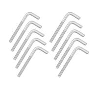 sourcing map M6x60mm 7/L-Shaped Right Angle Bolt Screw, 304 Stainless Steel L Shape Foundation Bolt Long Square Bend Screw, 10 Pcs
