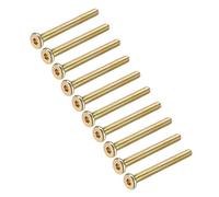 sourcing map M6x60mm Furniture Screw Hex Socket Machine Screws Zinc Plated Fasteners Bolts Full Thread Carbon Steel 15Pcs