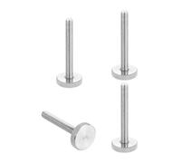 sourcing map M6x60mm Knurled Thumb Screws 304 Stainless Steel 20mm D 4 Pcs | Flat Head Thumb Screws,Metric Diamond Knurled Head Bolts Grip Knobs,Hand Tighten Thread Fasteners