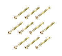 sourcing map M6x65mm Furniture Screw Hex Socket Machine Screws Zinc Plated Fasteners Bolts Half Thread Carbon Steel 10Pcs