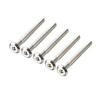 sourcing map M6x70mm Furniture Bolts Hex Socket Screws Fastener 48mm Thread Length 5pcs