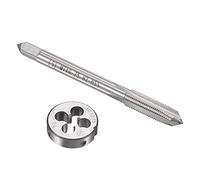 sourcing map M7 x 0.75mm Metric Tap and Die Set, Machine Thread Screw Tap with Round Threading Die, Tap & Die Kit for Nut Screw Bolt Thread Repair