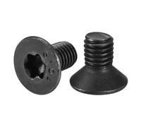 sourcing map M8-1.25 x 12mm Flat Torx Head Machine Screws, 12Pcs 10.9 Grade Carbon Steel Countersunk Torx Anti Theft, Black Oxide Finish, Full Thread