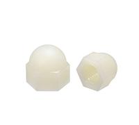 sourcing map M8 Cap Nut, Hex Acorn Dome Head Nuts for Screws Bolts Nylon White 10 Pcs