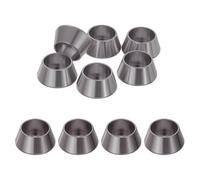 sourcing map M8 Cone Cup Washers, Anodized Aluminum Gaskets Cup Head Washer Gasket for Screw RC/FPV/PC/Drone/Mechanical Accessories Model Parts, Pack of 10 (Titanium Gray)