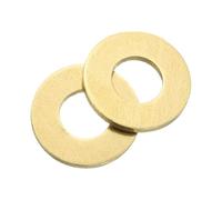 sourcing map M8 Flat Washer, 15 Pcs Brass Ring Flat Washers 18mm OD 1.5mm Thick Metal Sealing Gasket Ring for Screws Bolts Nuts