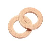 sourcing map M8 Flat Washer, 16 Pcs Copper Ring Flat Washers 14mm OD 1.5mm Thick Metal Sealing Gasket Ring for Screws Bolts Nuts