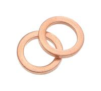 sourcing map M8 Flat Washer, 26 Pcs Copper Ring Flat Washers 12mm OD 1.5mm Thick Metal Sealing Gasket Ring for Screws Bolts Nuts