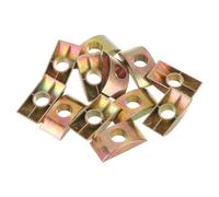 sourcing map M8 Half Moon Nuts Washers, 12 Pcs Iron Half Moon Nuts Spacer Washer, Spacer Connector Hardware Fittings, Bronze
