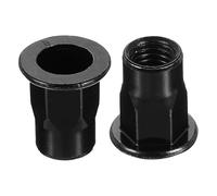 sourcing map M8 Rivet Nuts Thread Half Hexagonal Carbon Steel Flat Head Threaded Nut 60Pcs