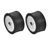 sourcing map M8 Rubber Mounts, 2pcs Female/Female Vibration Isolator Shock Absorber, for Garage Motor Air Compressor Car Boat Bobbins, D40mmxH20mm