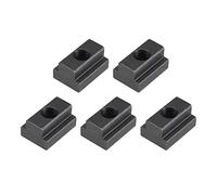 sourcing map M8 Thread T Slot Nuts, Alloy Steel Black Oxide Finish Grade 8.8 Tapped Through Slot T-Nuts Furniture 5Pcs