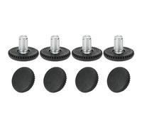 sourcing map M8 x 10 x 25mm Leveling Feet Adjustable Leveler Floor Protector for House Furniture Chair Table Desk Leg 8 Pack