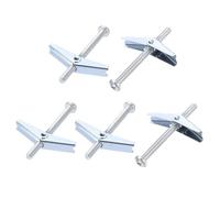 sourcing map M8 x 100mm Male Thread Spring Loaded Hollow Wall Round Head Toggle Bolt 20pcs