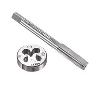 sourcing map M8 x 1mm Metric Left Hand Tap and Die Set, Machine Thread Screw Tap with Round Threading Die, Tap & Die Kit for Nut Screw Bolt Thread Repair
