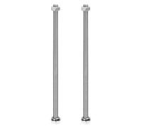 sourcing map M8 x 230mm 304 Stainless Steel Hex Head Screws Bolts, Nuts, Flat & Lock Washers Assortment Kit, Fully Threaded, Bright Finish for Home, Electronic, Machine, 2 Sets