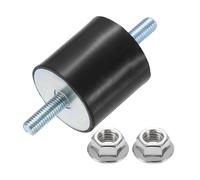 sourcing map M8 x 23mm Rubber Mounts, 40 x 40mm Cylindrical Anti Vibration Isolator Studs Shock Absorber Double Studs with Nuts for Car Bobbin Generator Air Compressors