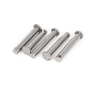 sourcing map M8 x 50mm Flat Head Stainless Steel Round Clevis Pins 5 Pcs