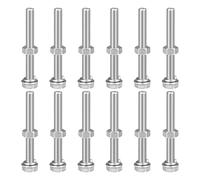 sourcing map M8 x 70mm Hex Head Screws Bolts, Nuts, Flat & Lock Washers Kits, 304 Stainless Steel Fully Thread Hexagon Bolts 12 Sets