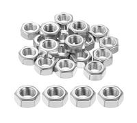 sourcing map M8x0.75mm Hex Nuts, 24Pcs 304 Stainless Steel Metric Fine Thread Hexagon Lock Nuts Fasteners 13mm/0.51" Width, 6.5mm/0.26" Height for Machinery Automotive Industrial Use