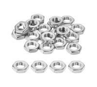 sourcing map M8x0.75mm Hex Nuts, 36Pcs 304 Stainless Steel Metric Fine Thread Hexagon Lock Nuts Fasteners for Machinery Automotive Industrial Use, 13mm / 0.51" Width 4mm / 0.16" Height