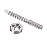 sourcing map M8x1.25mm Metric Tap and Die Set for Nut Bolt Repair | Machine Thread Screw Tap,Round Threading Die