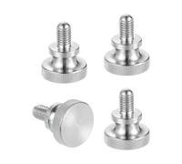 sourcing map M8x12mm Knurled Thumb Screws, 304 Stainless Steel Diamond Head Thumb Screws Metric Knurled Head Bolts with Shoulder Grip Knobs Hand Tighten Thread Fasteners, 24mm Dia. 4 Pcs