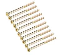 sourcing map M8x130mm Furniture Screw Hex Socket Machine Screws Zinc Plated Fasteners Bolts Half Thread Carbon Steel 10Pcs