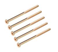 sourcing map M8x150mm Furniture Screw Hex Socket Machine Screws Zinc Plated Fasteners Bolts Half Thread Carbon Steel 5Pcs