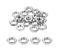 sourcing map M8x1mm Hex Nuts, 36Pcs 304 Stainless Steel Metric Fine Thread Hexagon Lock Nuts Fasteners for Machinery Automotive Industrial Use, 13mm / 0.51" Width 4mm / 0.16" Height