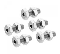 sourcing map M8x20mm Hollow Screw Bolts External Hexagon Fasteners with Nuts, 304 Stainless Steel Pack of 5