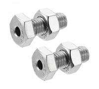 sourcing map M8x20mm Hollow Screw Bolts External Hexagon Fasteners with Nuts, 304 Stainless Steel Pack of 2