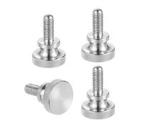 sourcing map M8x20mm Knurled Thumb Screws, 304 Stainless Steel Diamond Head Thumb Screws Metric Knurled Head Bolts with Shoulder Grip Knobs Hand Tighten Thread Fasteners, 24mm Dia. 4 Pcs
