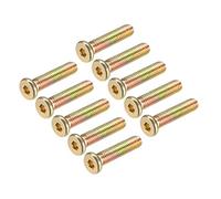 sourcing map M8x35mm Furniture Screw Hex Socket Machine Screws Zinc Plated Fasteners Bolts Full Thread Carbon Steel 20Pcs
