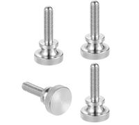sourcing map M8x35mm Knurled Thumb Screws, 304 Stainless Steel Diamond Head Thumb Screws Metric Knurled Head Bolts with Shoulder Grip Knobs Hand Tighten Thread Fasteners, 24mm Dia. 4 Pcs
