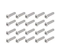sourcing map M8x35mm Torx Security Machine Screw, 20pcs Pan Head Screws Inside Column, 304 Stainless Steel Fasteners Bolts
